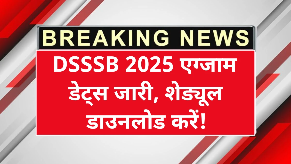 DSSSB Exam Schedule 2025